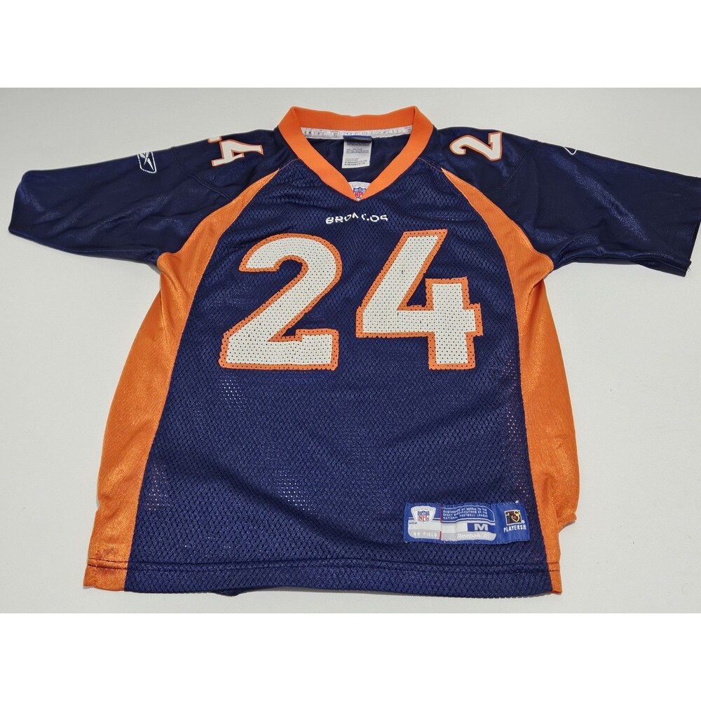 Reebok Champ Bailey Jersey Denver Broncos #24 NFL Youth Size Medium 10-12